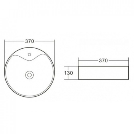 Раковина BelBagno 37 см накладная BB1400