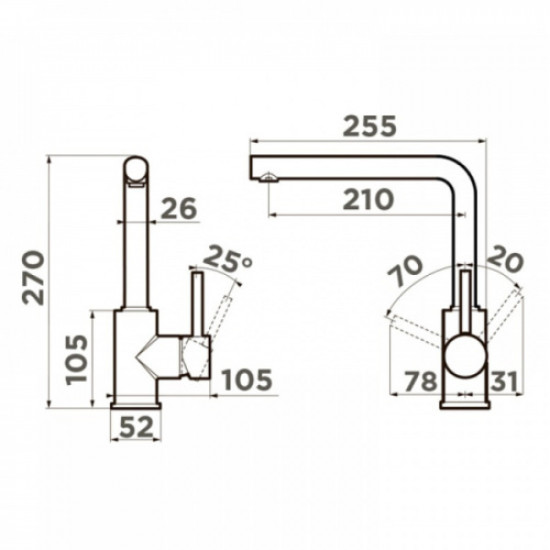Смеситель для кухни Omoikiri Nakagawa EV эверест 4994313
