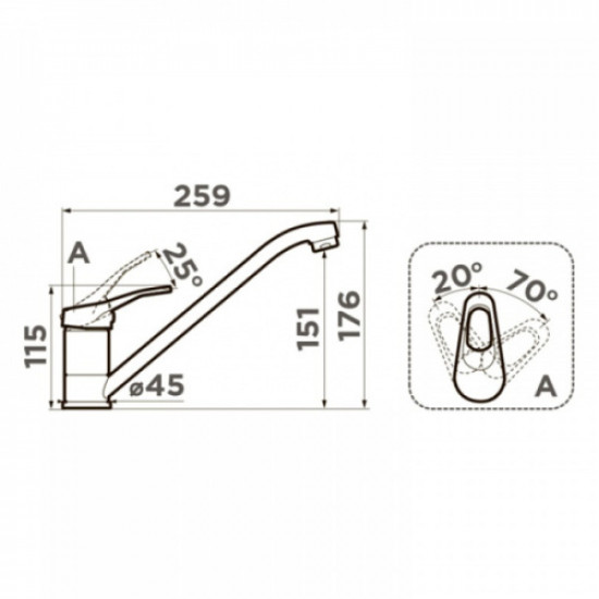 Смеситель для кухни Omoikiri Kado EV эверест 4994165