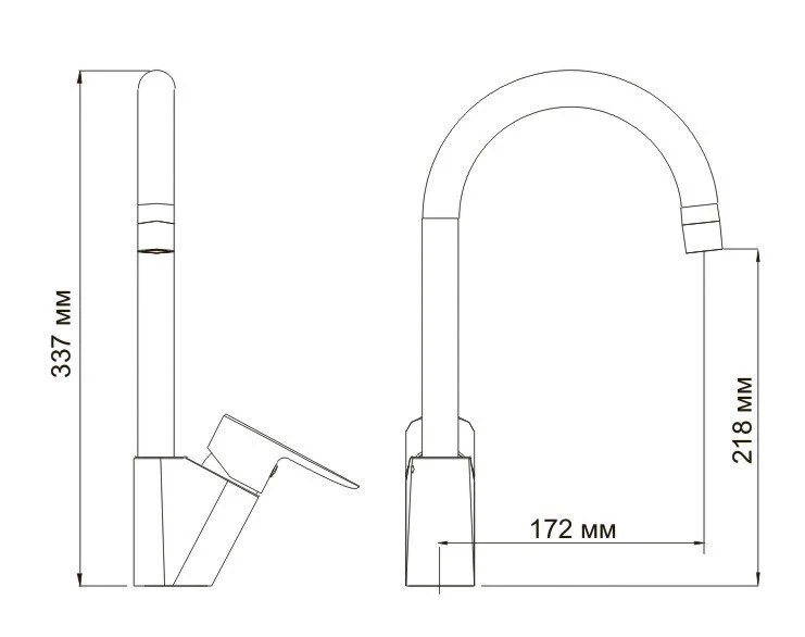 Смеситель для кухни WasserKRAFT Leine хром 3507