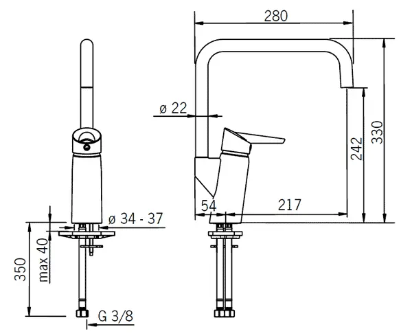 Смеситель для кухни Oras Optima 2733F