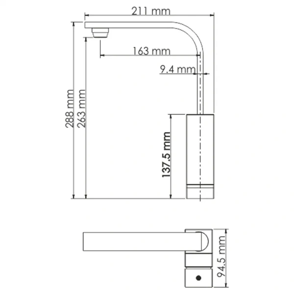 Смеситель для кухни WasserKRAFT Abens черный матовый 2007