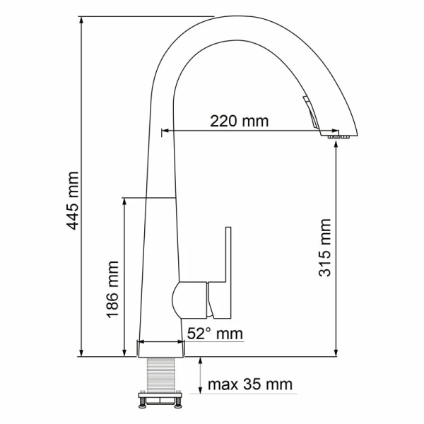 Смеситель для кухни WasserKRAFT A86 с выдвижной лейкой