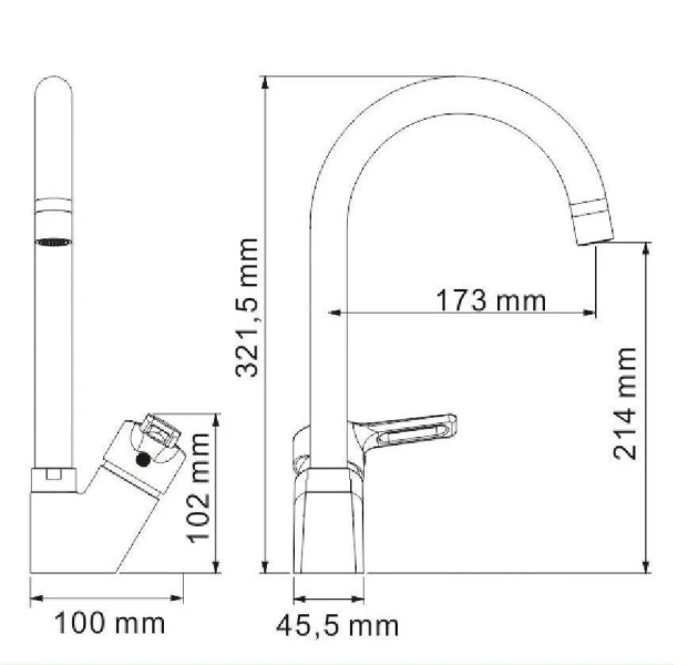 Смеситель для кухни WasserKRAFT Ruhr хром 24407