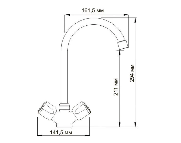 Смеситель для кухни WasserKRAFT Amper хром 2907