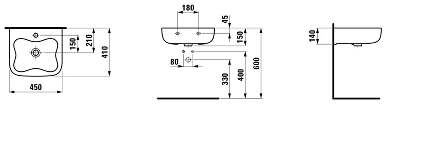 Мини-раковина Laufen Florakids 8.1503.1 45х41х15 см